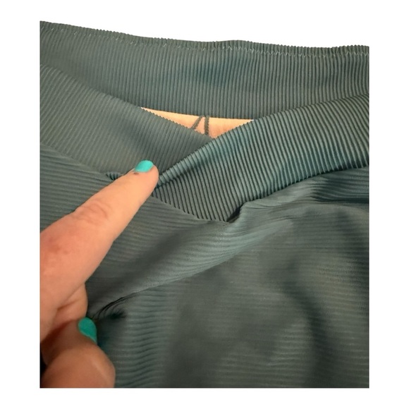J.Crew Sage Green Ribbed Cross Front Cheeky Bikini Bottom Womens Size 3X NEW - Picture 3 of 12